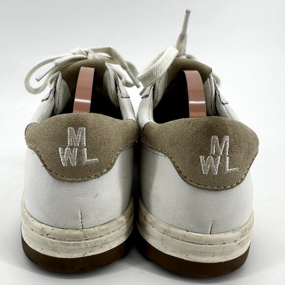 Madewell Court Leather Sneakers Cloudlift Lace Up Low Top Ivory Multi W6.5 M5 - Picture 5 of 8